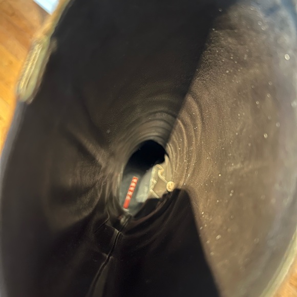 Prada brown suede 19” boots sz 38, 4 inch heel - Picture 6 of 10